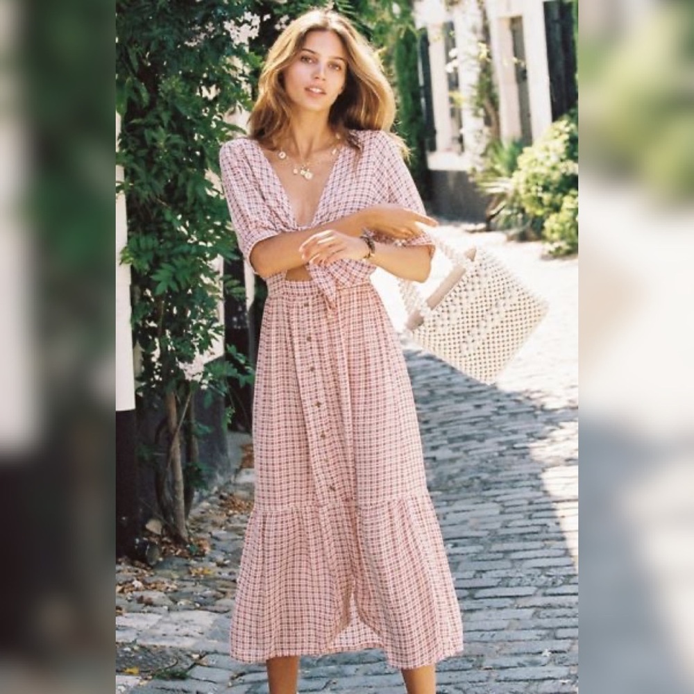 🌟 FAITHFULL THE BRAND MAPLE MIDI DRESS NWT 🌟 - Picture 3 of 12